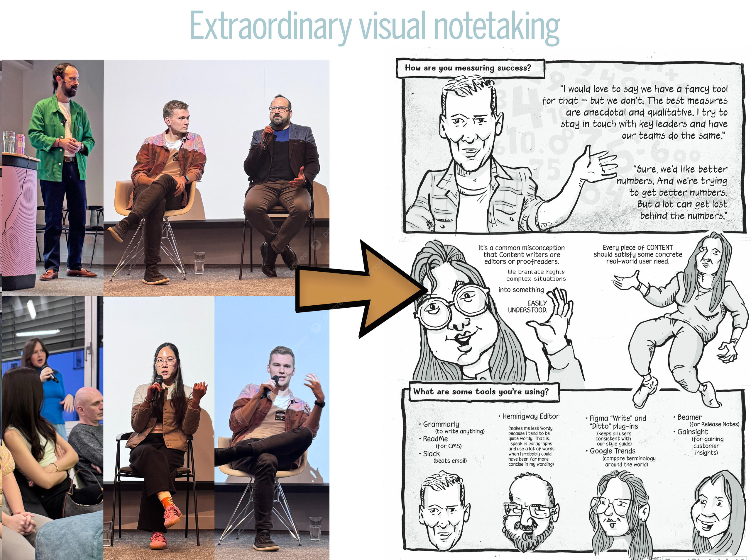 Live event sketching guest character sketches